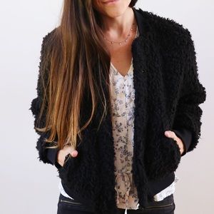 Who What Wear Faux Fur Bomber